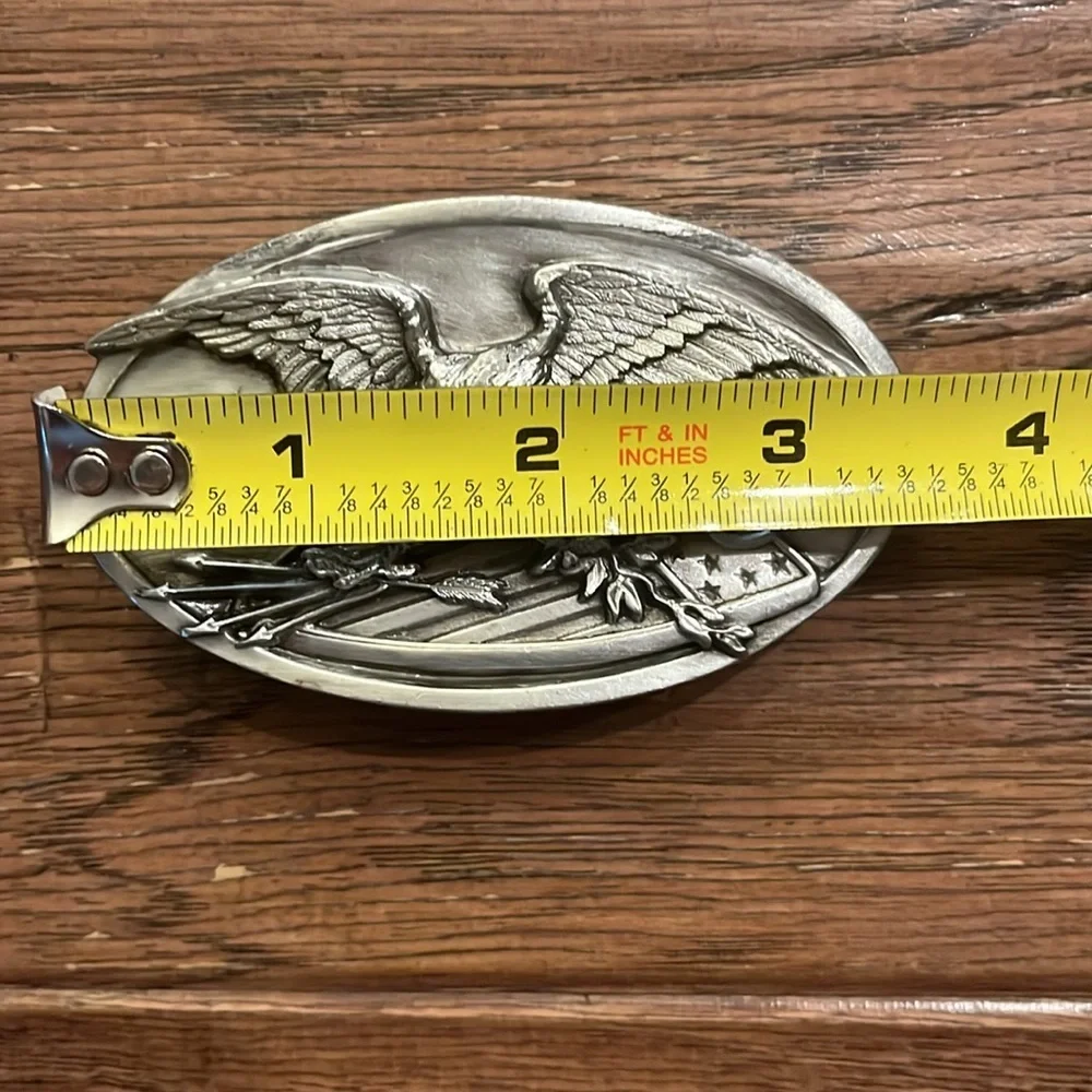 Bergamot Brass Works 1983 Vintage American Fighting Eagle Belt Buckle